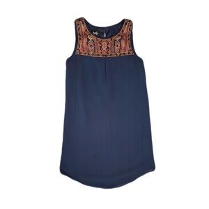 Tribal Print Collared Tunic Dress Size S